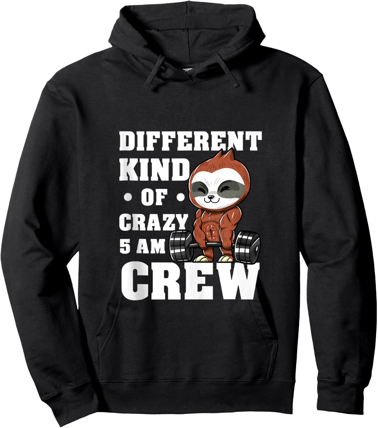 Workout Squad 5AM Crew Funny Gym Quote Hoodie - Hoodie | Black