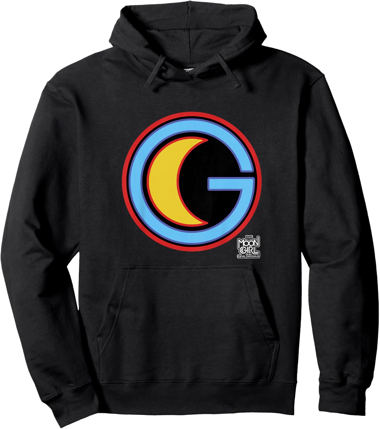 Marvel Moon Girl And Devil Dinosaur Moon Girl Chest Logo Hoodie - Hoodie | Black