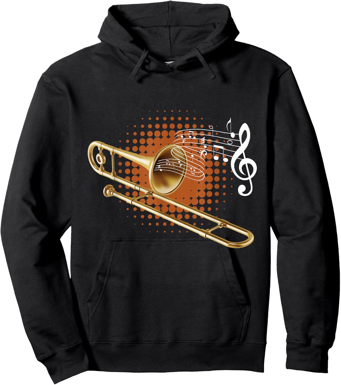 Musical Trombone - Trombonist Marching Band Player Hoodie - Hoodie | Black