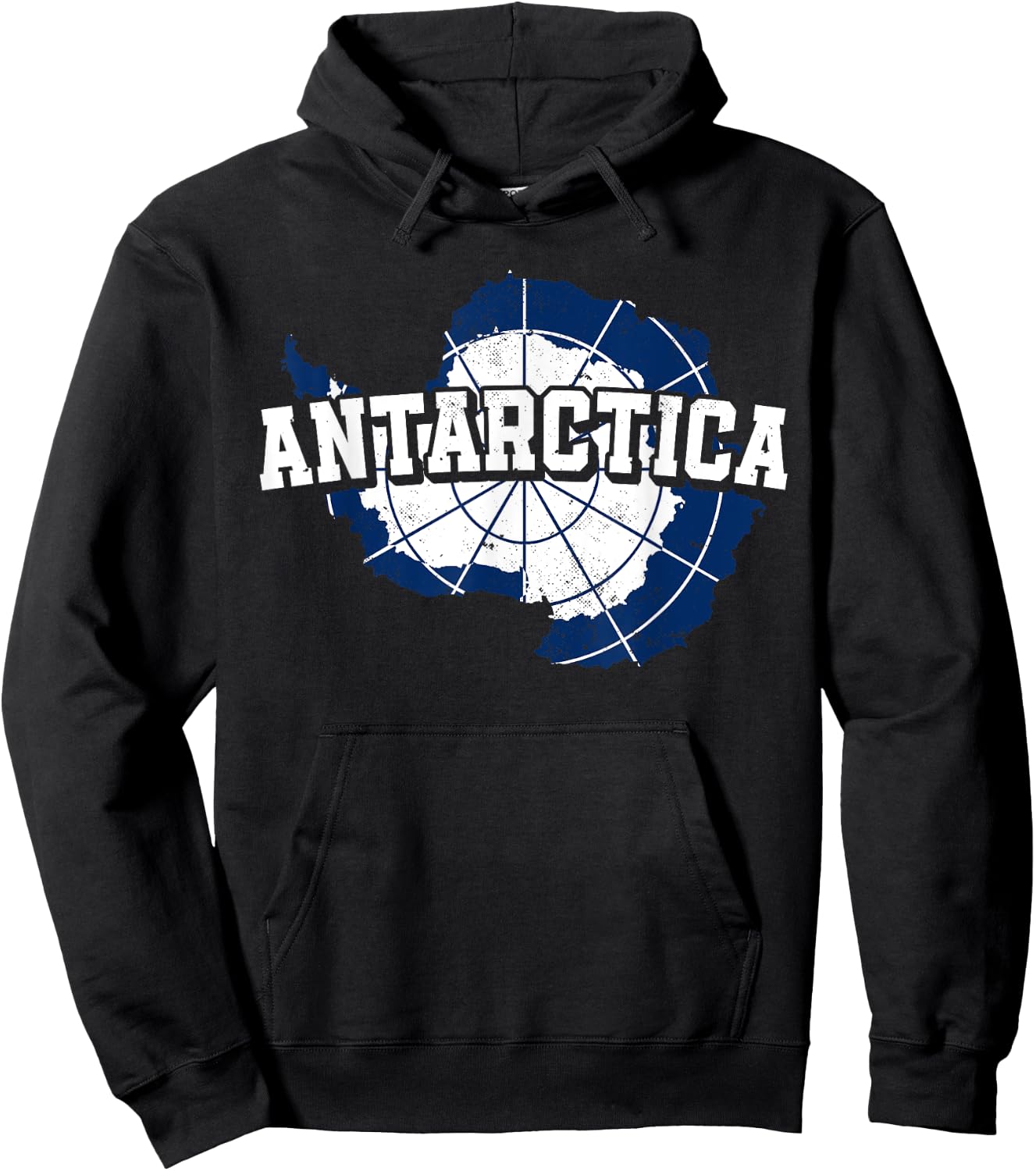 Antarctica Map and Flag Souvenir Antarctic Hoodie - Hoodie | Black