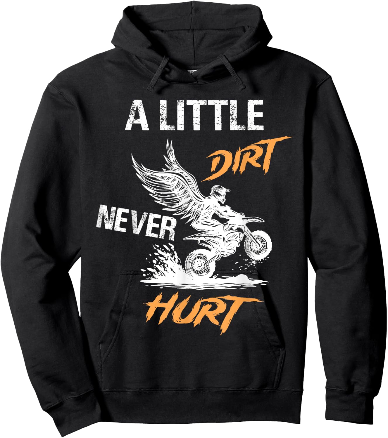 Little Dirt never Hurt ,Funny Dirt Bike, Motorcross Man Boys Hoodie - Hoodie | Black