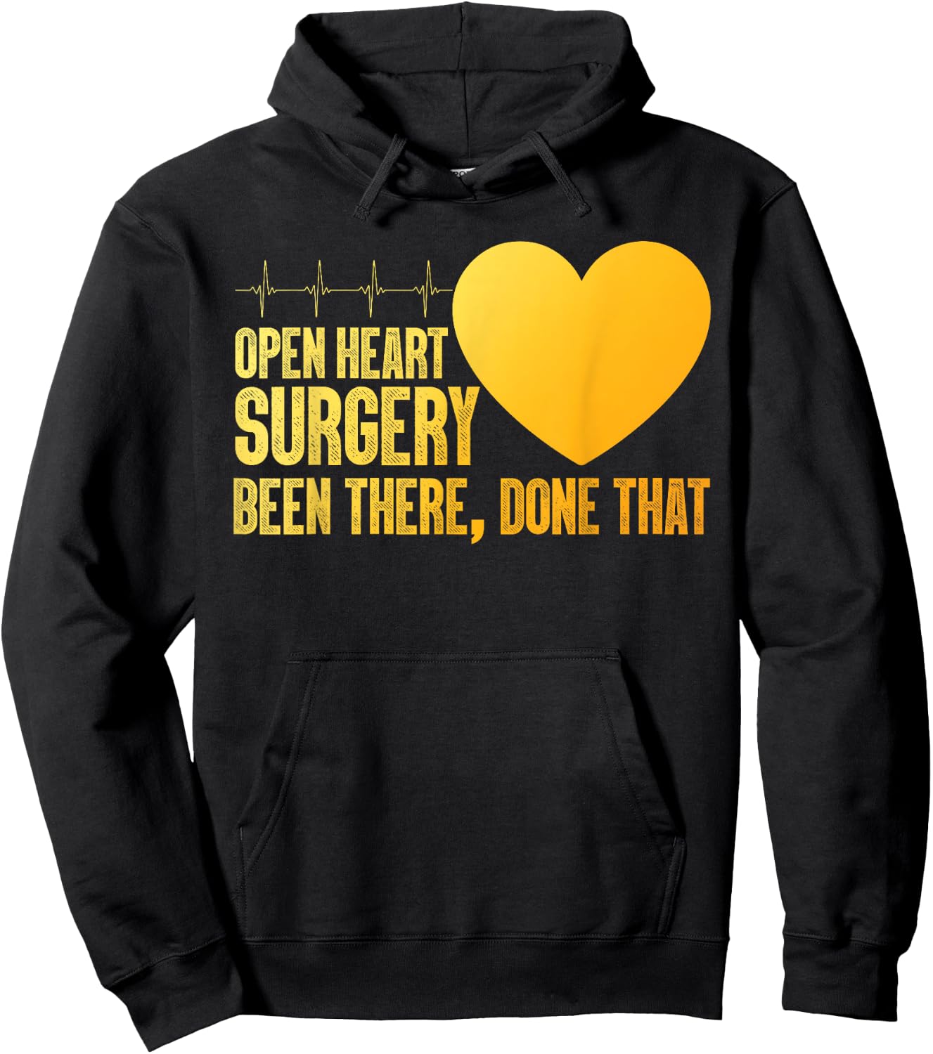 Cool Open Heart Surgery Art Men Women Heart Attack Recovery Hoodie - Hoodie | Black