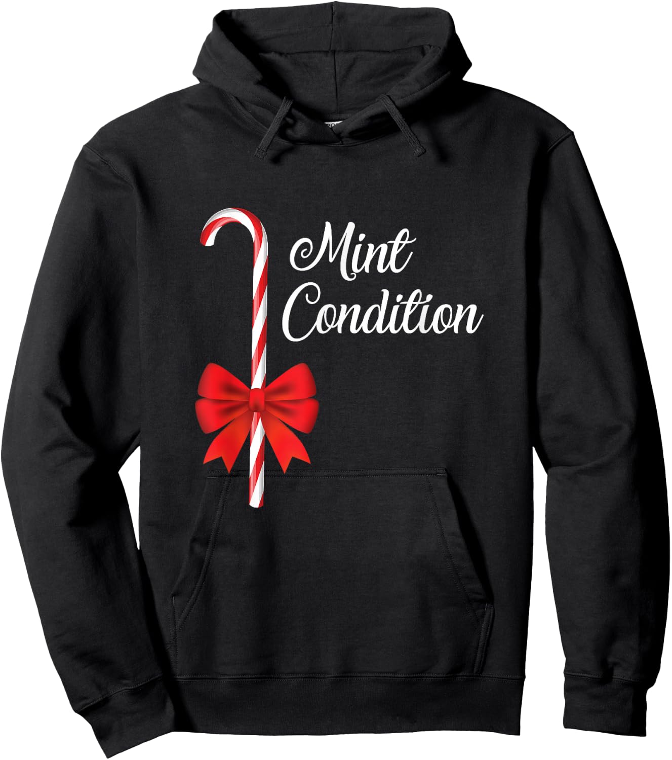 Funny Cute Christmas Teacher Mint Condition Candy Cane Party Hoodie - Hoodie | Black