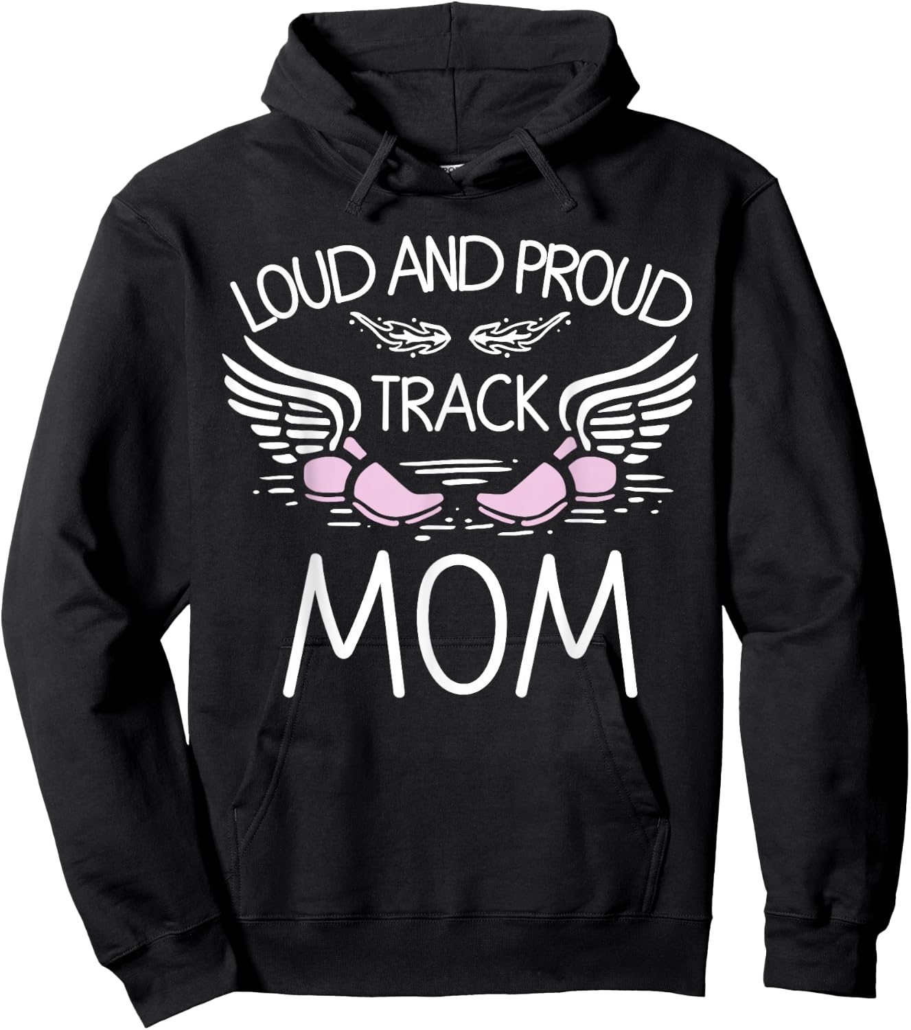 Loud And Proud Track Mom Hoodie - Hoodie | Black