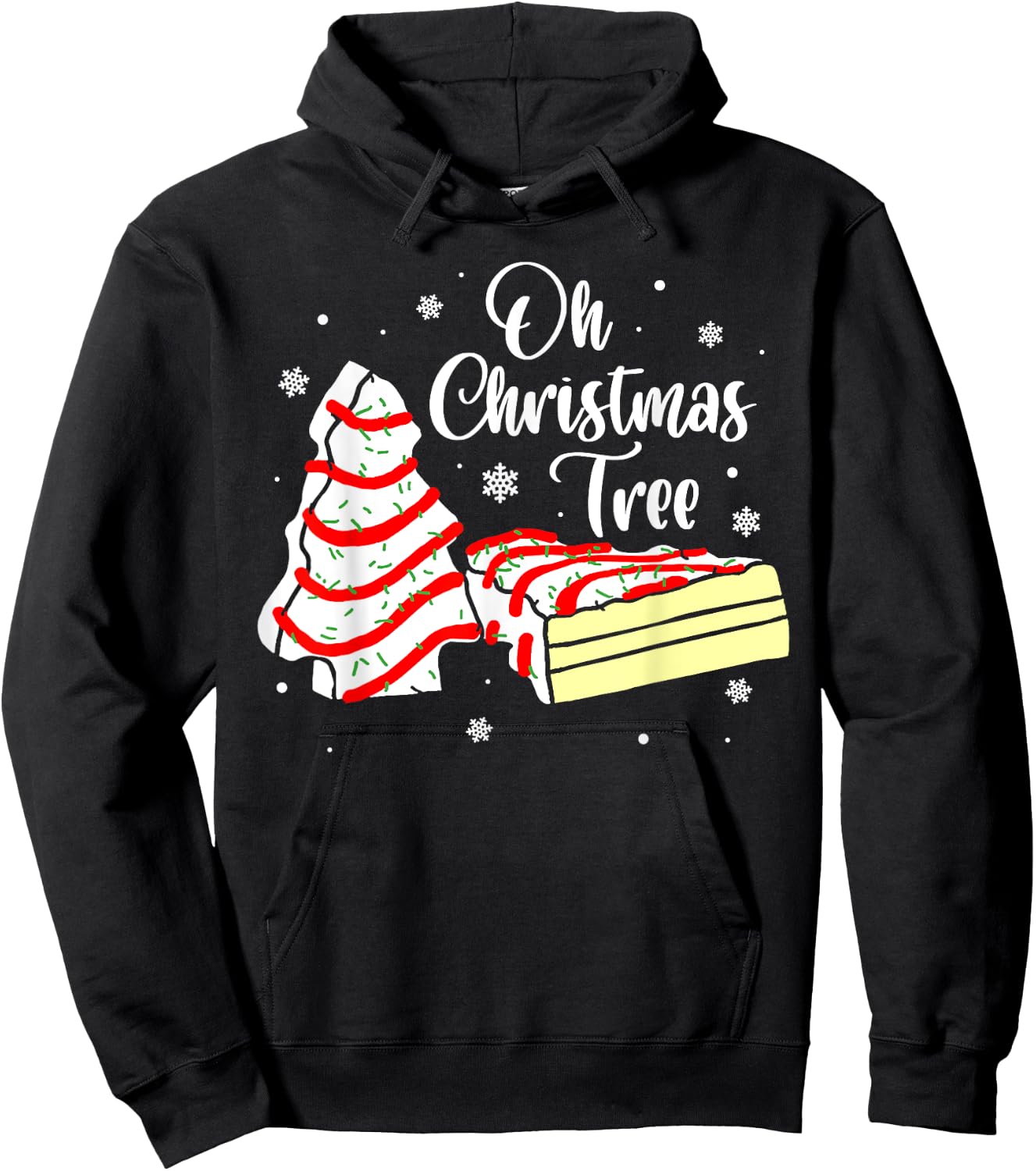 Groovy Oh Christmas Tree Cakes Debbie Becky Jen Cake Lovers Hoodie - Hoodie | Black