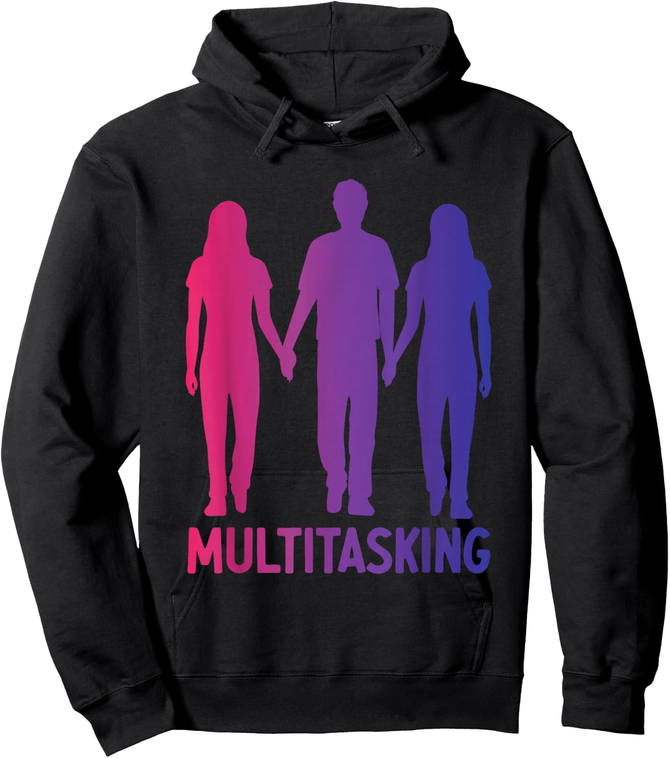 Funny Polyamory Throuple Relationship Poly Pride Polyamorous Hoodie - Hoodie | Black