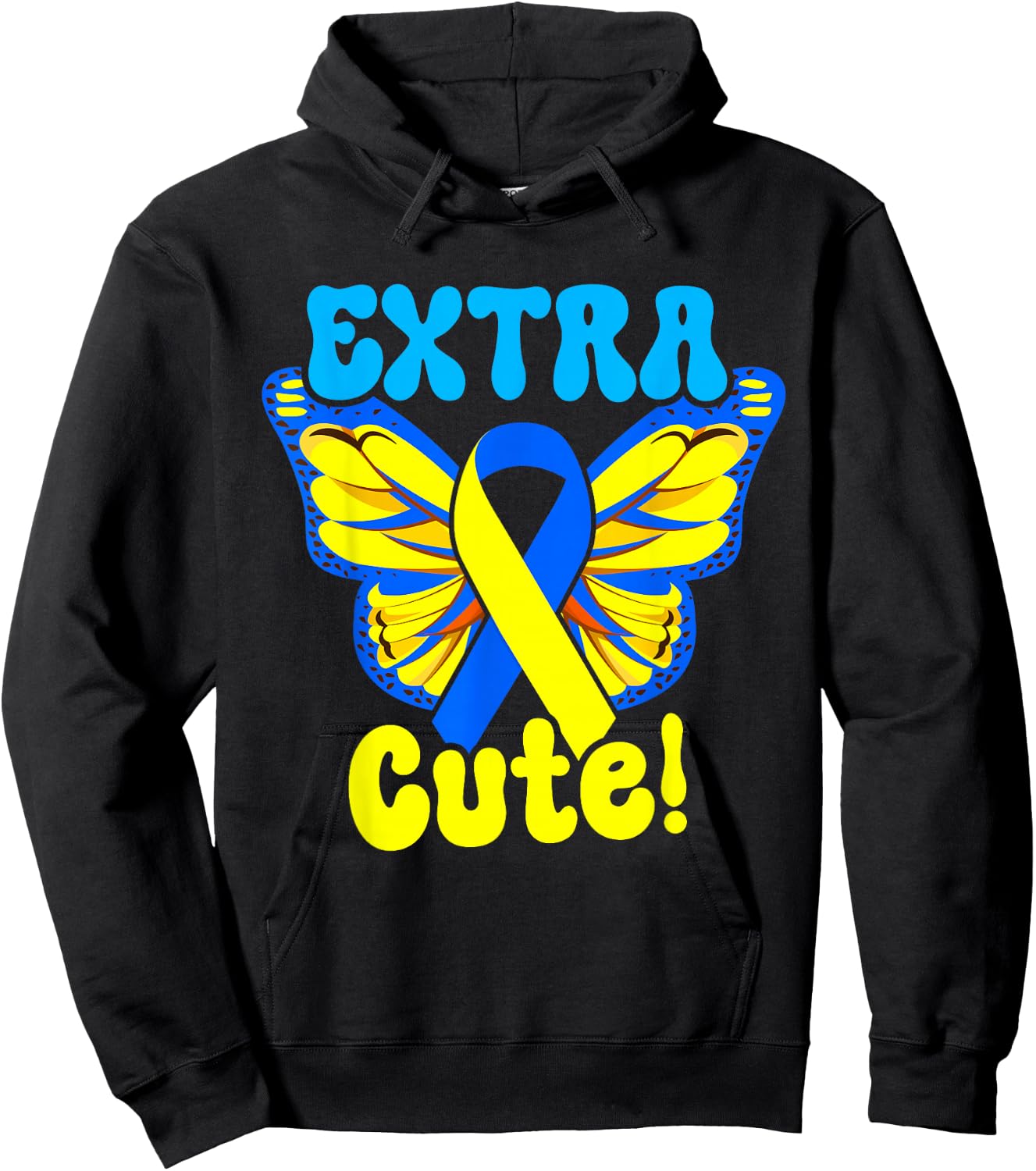 Extra Cute World Down Syndrome Awareness Day March 21 Hoodie - Hoodie | Black