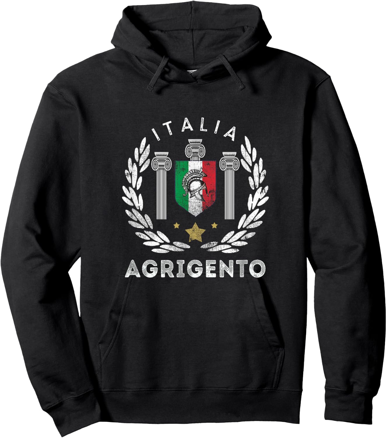 Agrigento, Italian Vacation Souvenir - Agrigento Hoodie - Hoodie | Black