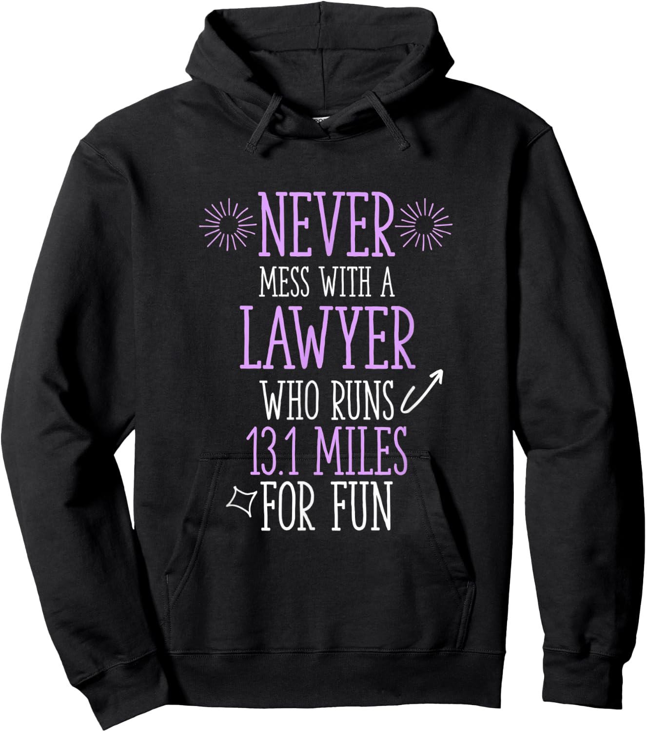 Lawyer Who Runs Half Marathon Funny Running Humor Runner Hoodie - Hoodie | Black