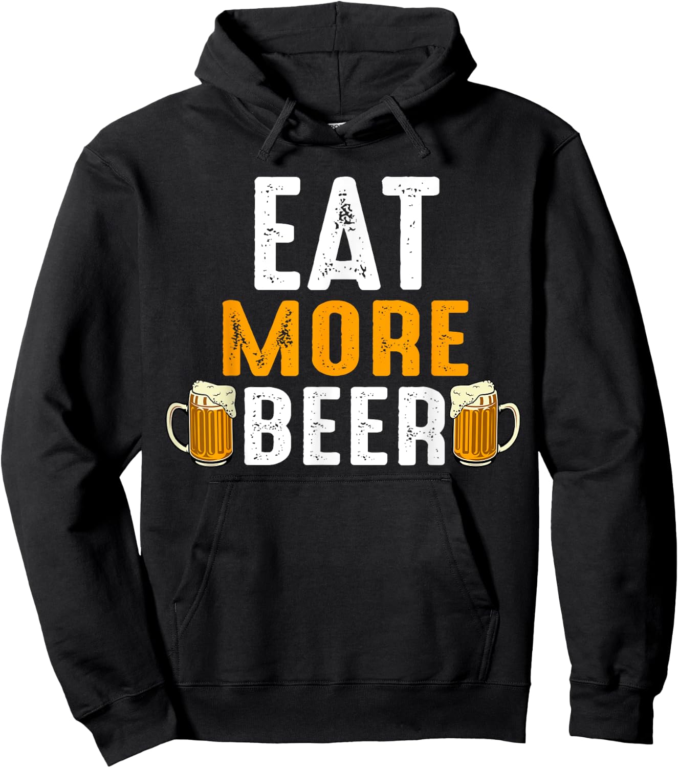 Eat More Beer Funny Drinking Team Beers Lovers Hoodie - Hoodie | Black