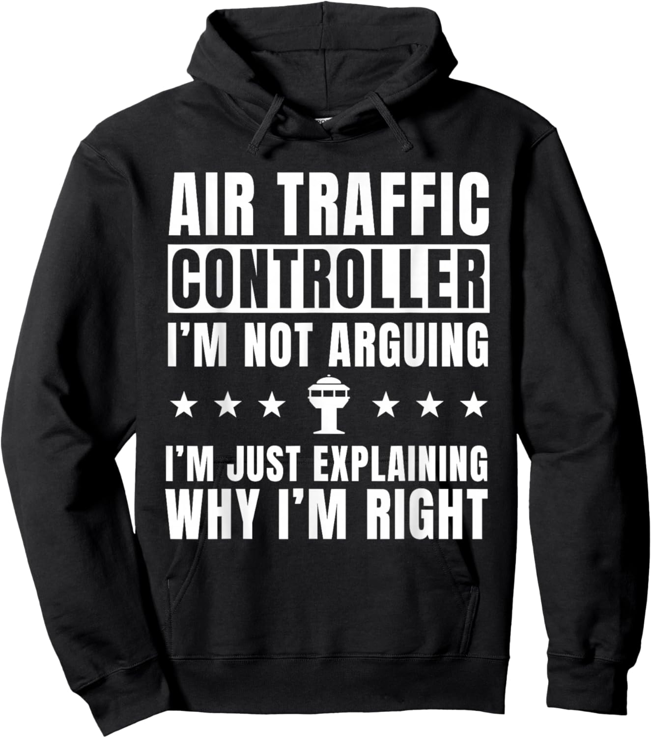 Funny Air Traffic Controller Saying Airport Aviation Hoodie - Hoodie | Black