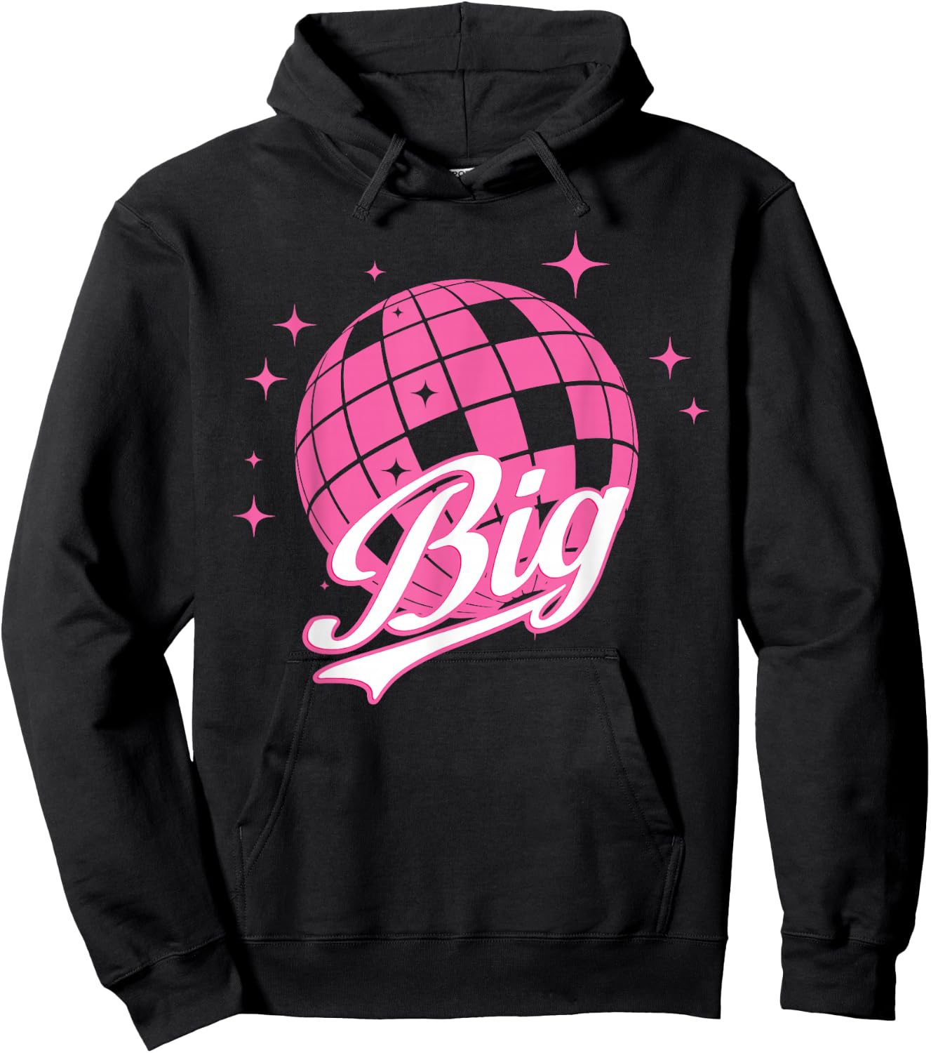 Disco Ball Retro Big / Little ERA Sorority Reveal Retro Hoodie - Hoodie | Black