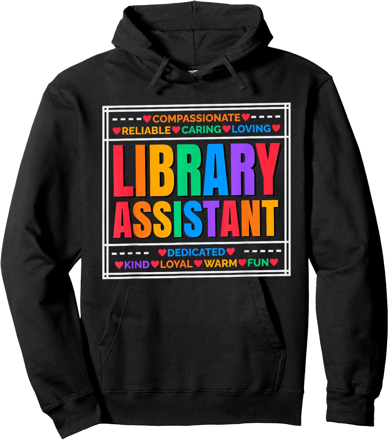 Library Teacher & Librarian Appreciation Women's Librarian Assistant - Black - Small Hoodie - Hoodie | Black