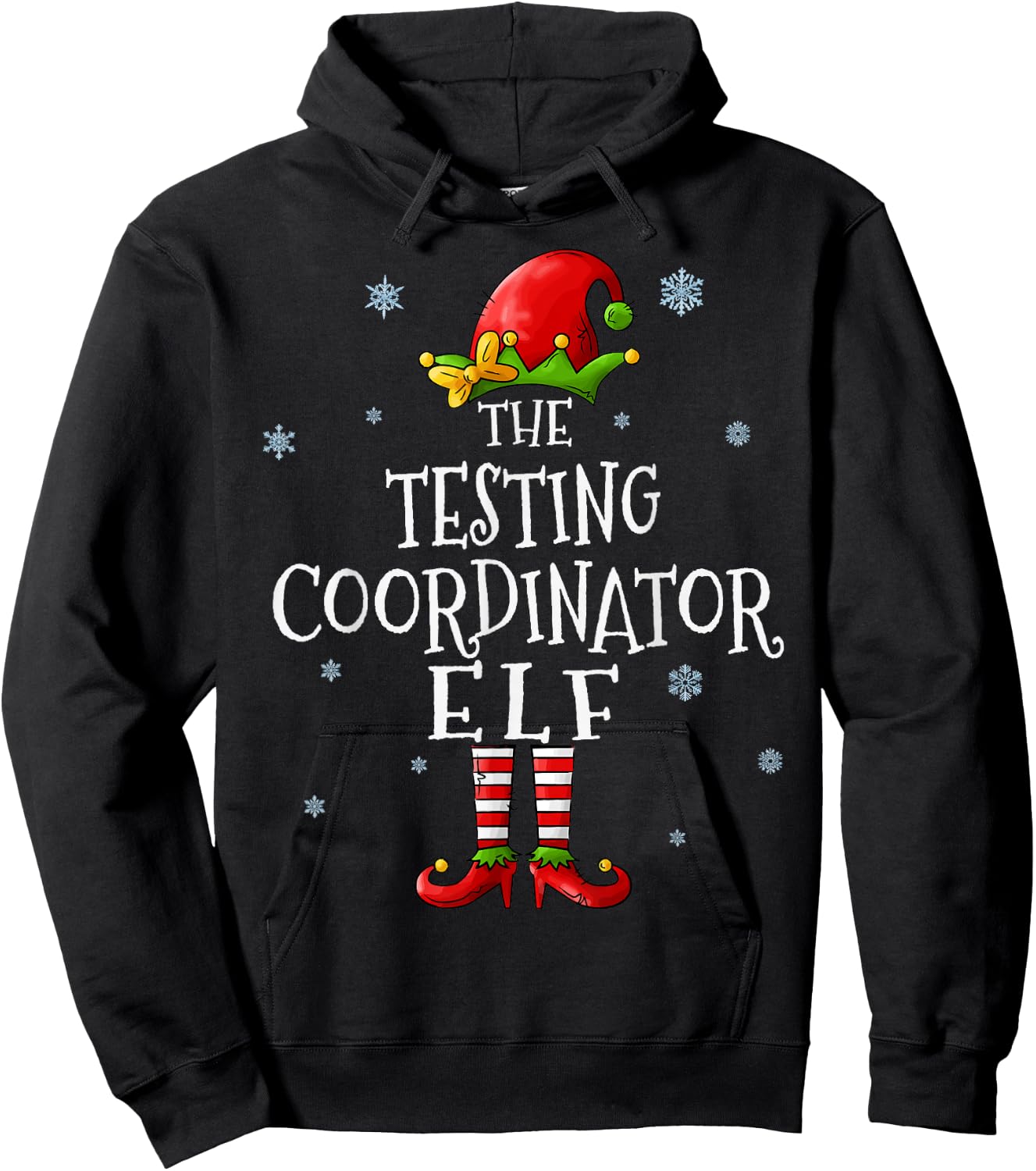 The Testing Coordinator Elf Squad Funny Matching Christmas Hoodie - Hoodie | Black