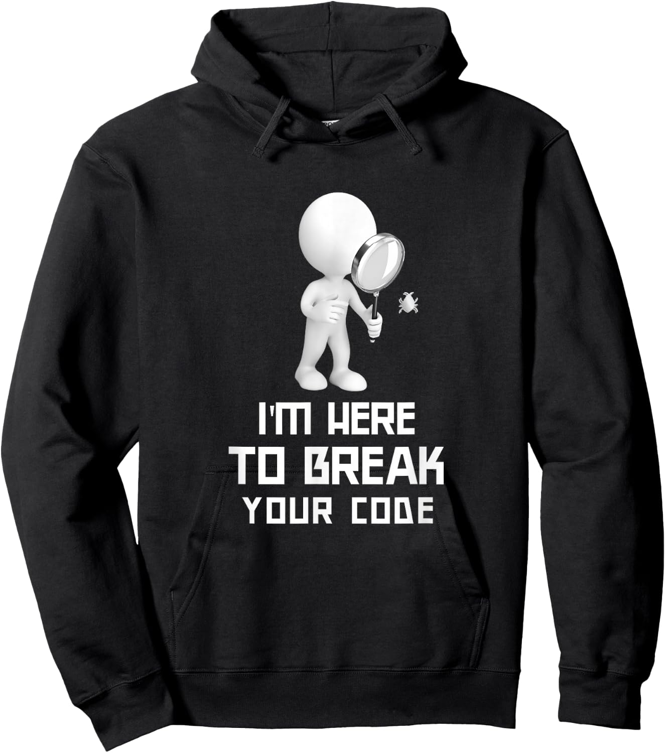 Funny Software QA Tester QA Quote Test Bug Hoodie - Hoodie | Black