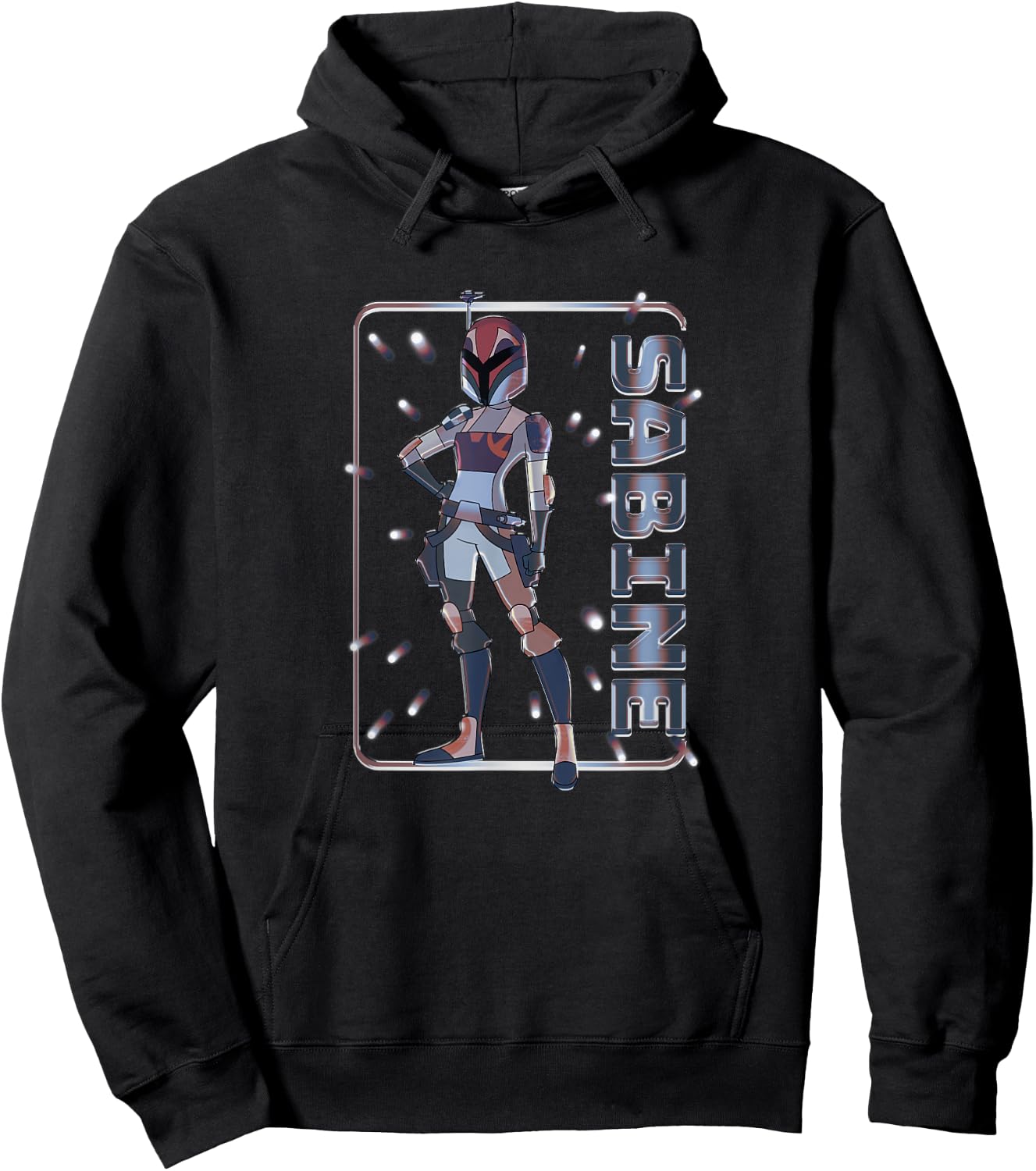 Star Wars Forces Of Destiny Sabine Wren Epic Chest Portrait Hoodie - Hoodie | Black