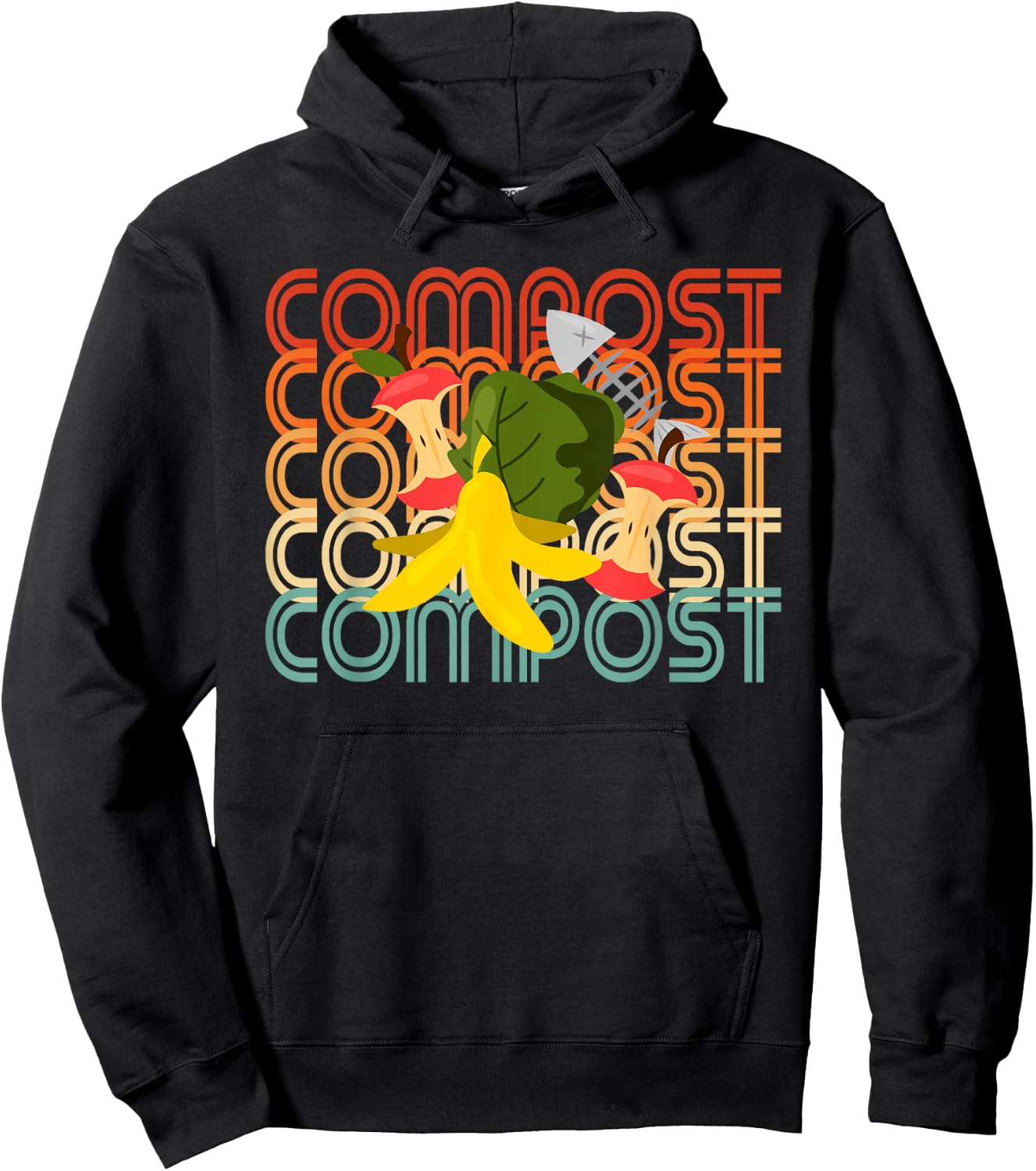 Retro Compost Hoodie - Hoodie | Black