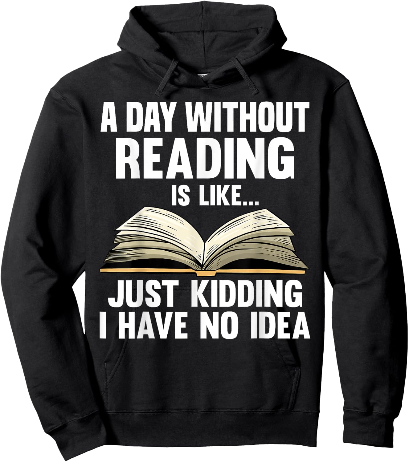Funny Reading Art Women Reading Book Lover Bookworm Hoodie - Hoodie | Black
