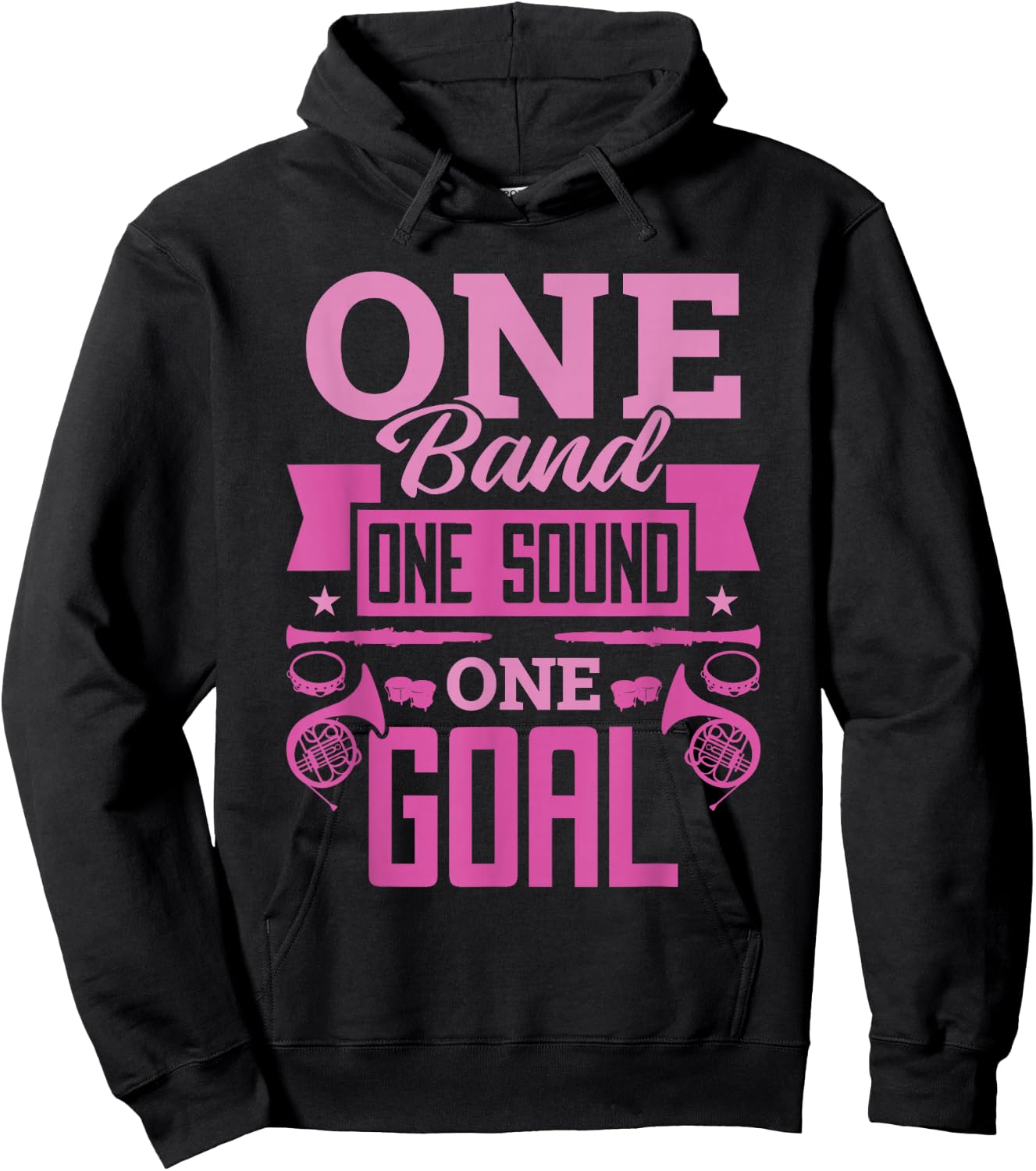One Band One Sound One Goal Marching Band Hoodie - Hoodie | Black