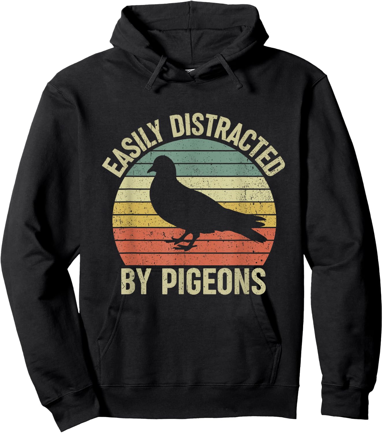 Easily Distracted by Pigeons Hoodie - Hoodie | Black