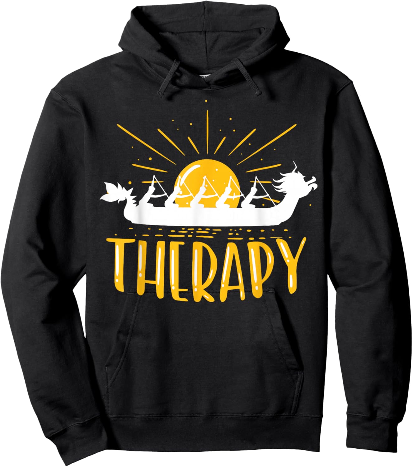 Dragon Boat Is My Therapy I Paddle Dragonboat Hoodie - Hoodie | Black