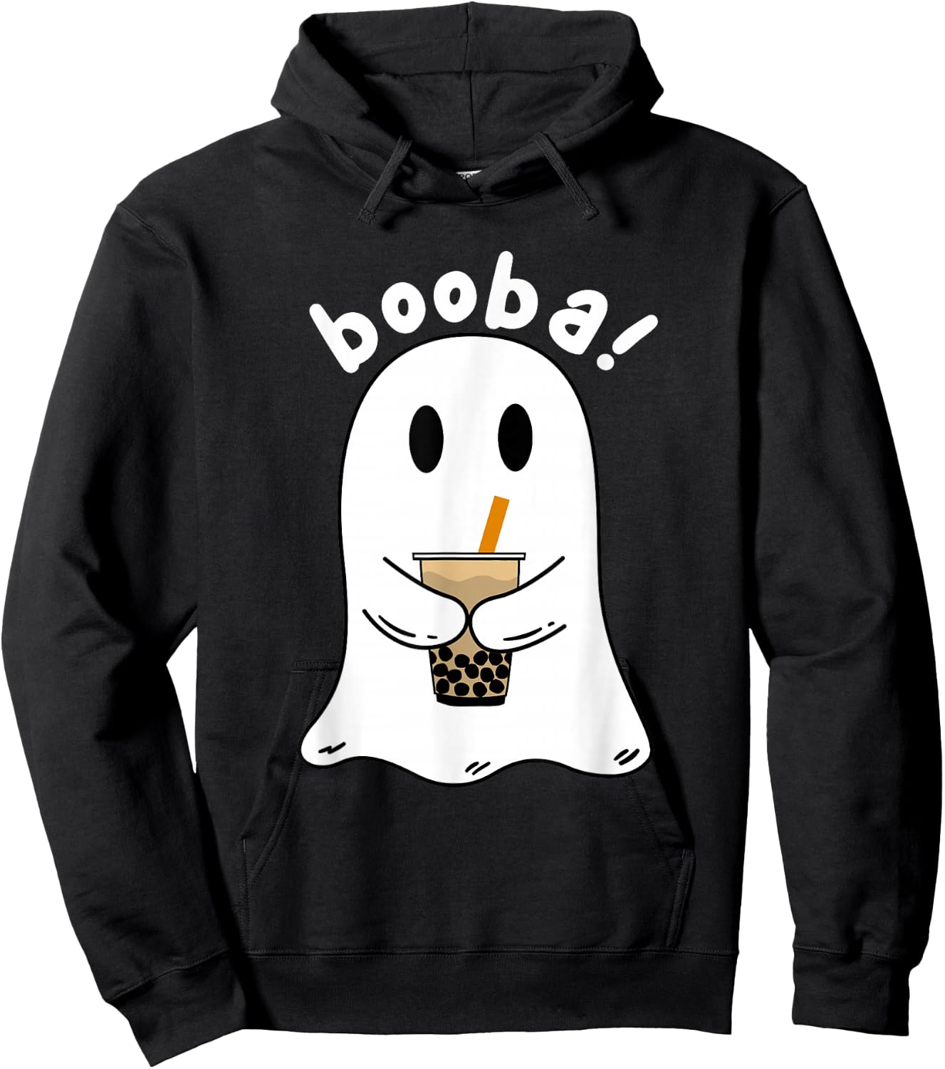 Funny Booba Boba Tea Halloween Costume Hoodie - Hoodie | Black