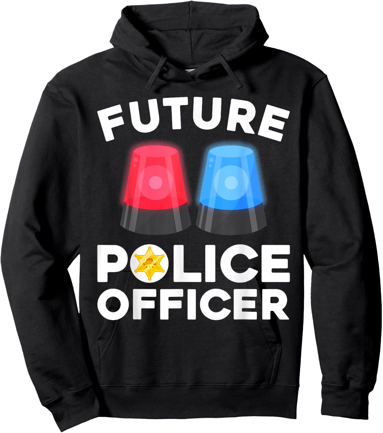 Funny Future Police Officer Design For Kids Boys Girls Cops Hoodie - Hoodie | Black
