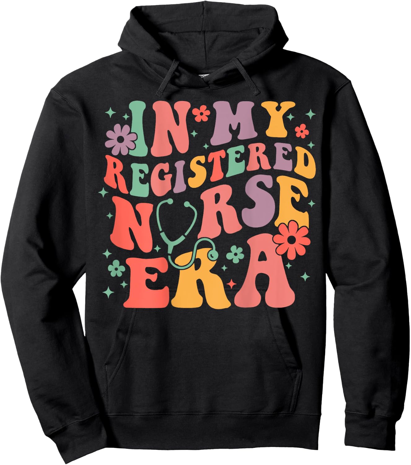 In My Registered Nurse Era New Nurse, Nurse (On Back) Hoodie - Hoodie | Black