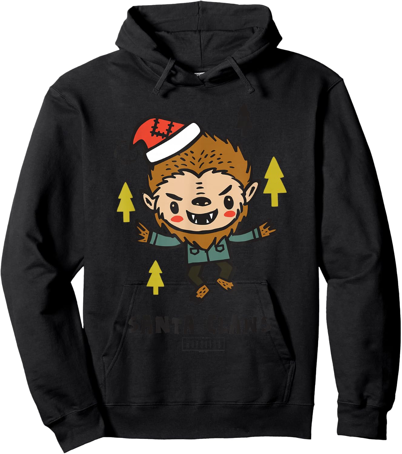 Universal Monsters The Wolf Man Santa Claws Hoodie - Hoodie | Black