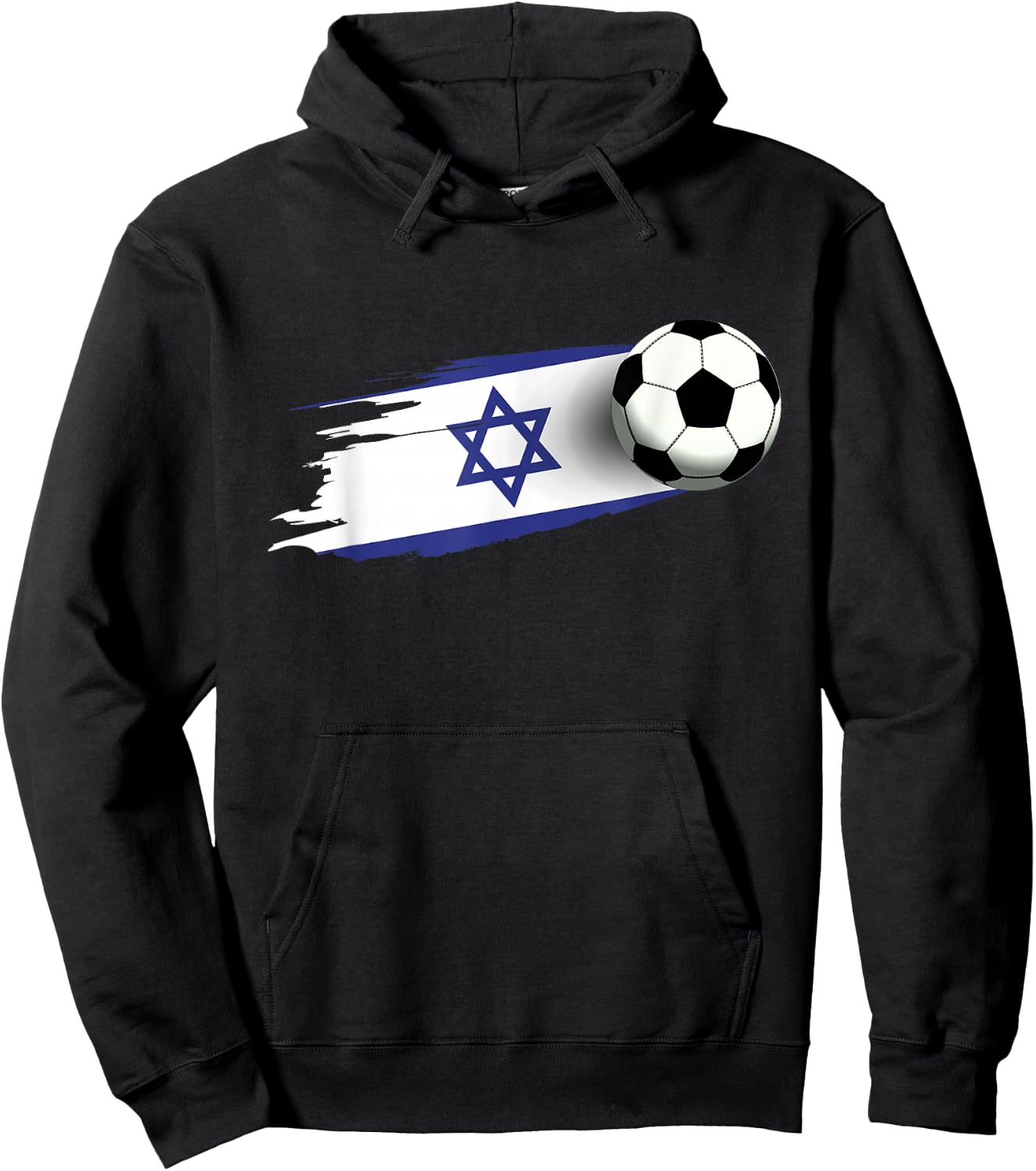 Israel Flag Jersey Israeli Soccer Team Israeli Hoodie - Hoodie | Black