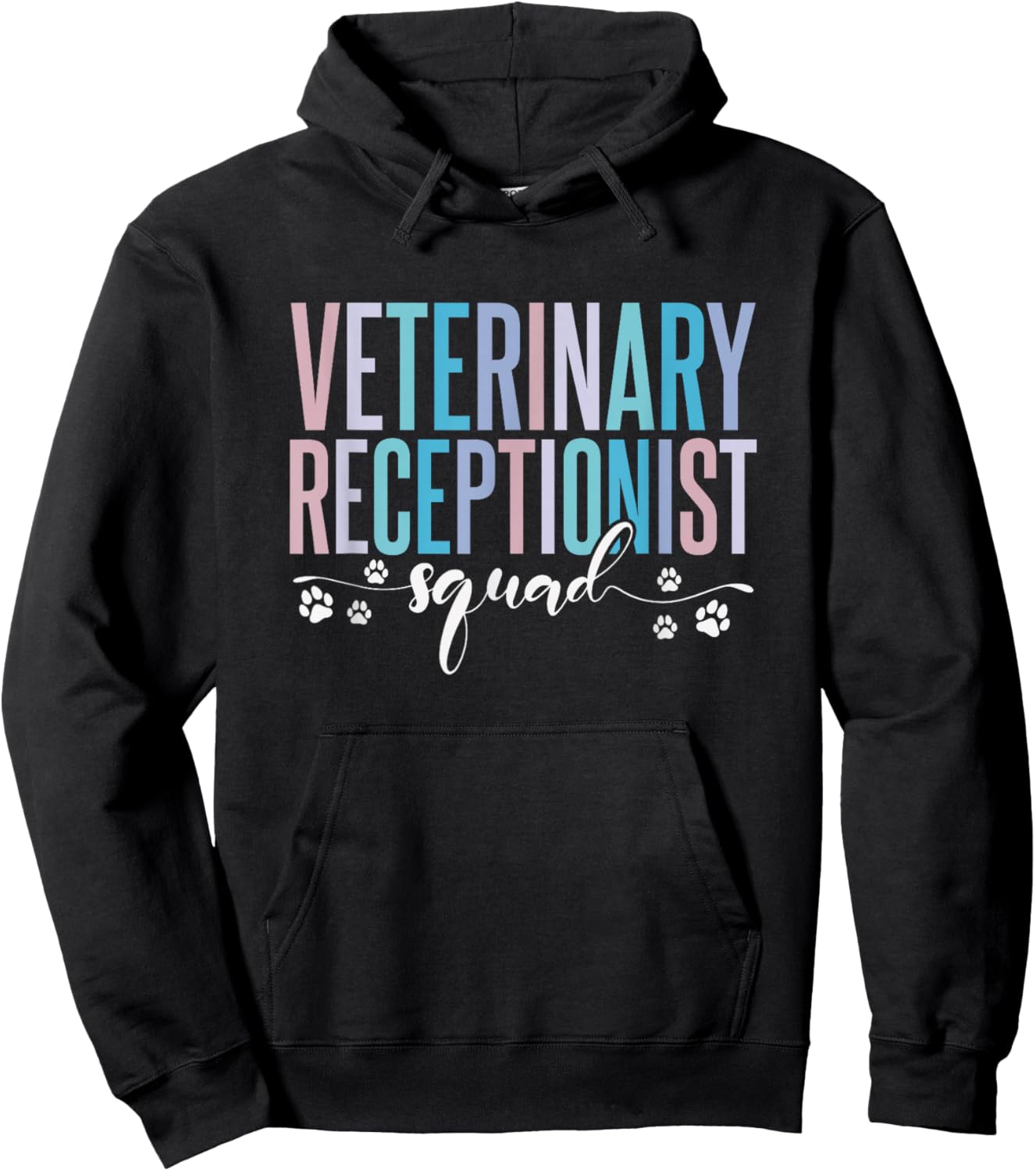 Veterinary Receptionist Squad Veterinarian Hoodie - Hoodie | Black