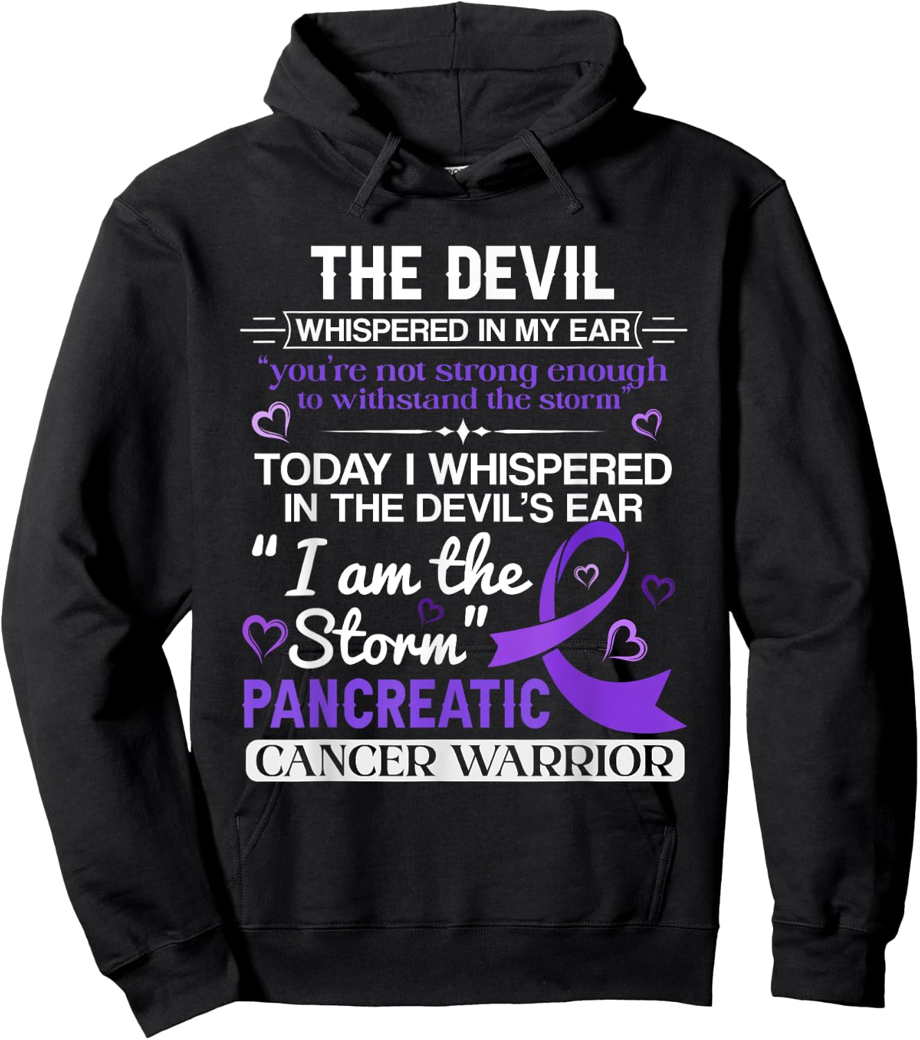 I'm The Storm Pancreatic Cancer Awareness Hoodie - Hoodie | Black