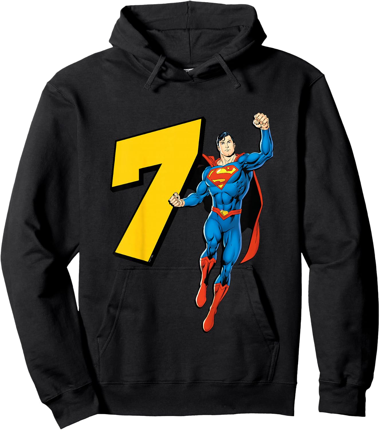 Kids Superman Super Hero 7th Birthday Hoodie - Hoodie | Black