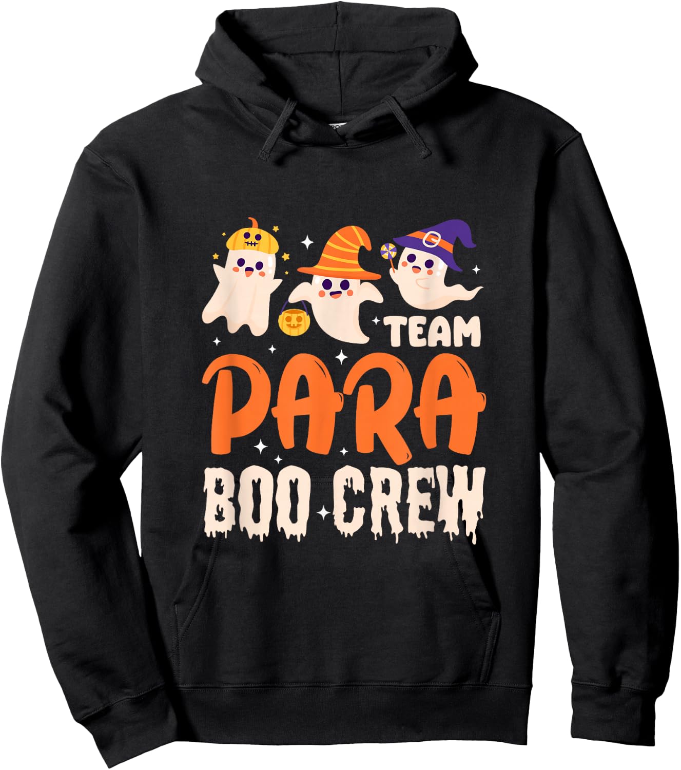 Team Para Boo Crew Paraprofessional Ghost Halloween Hoodie - Hoodie | Black