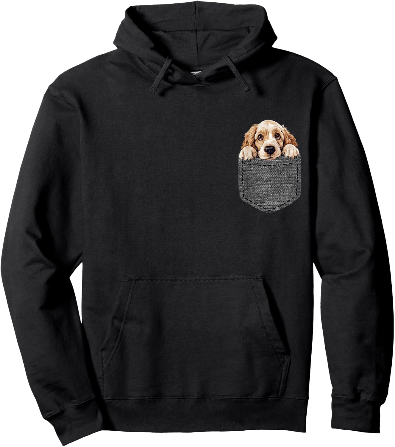 Dog in Pocket Cocker Spaniel Hoodie - Hoodie | Black