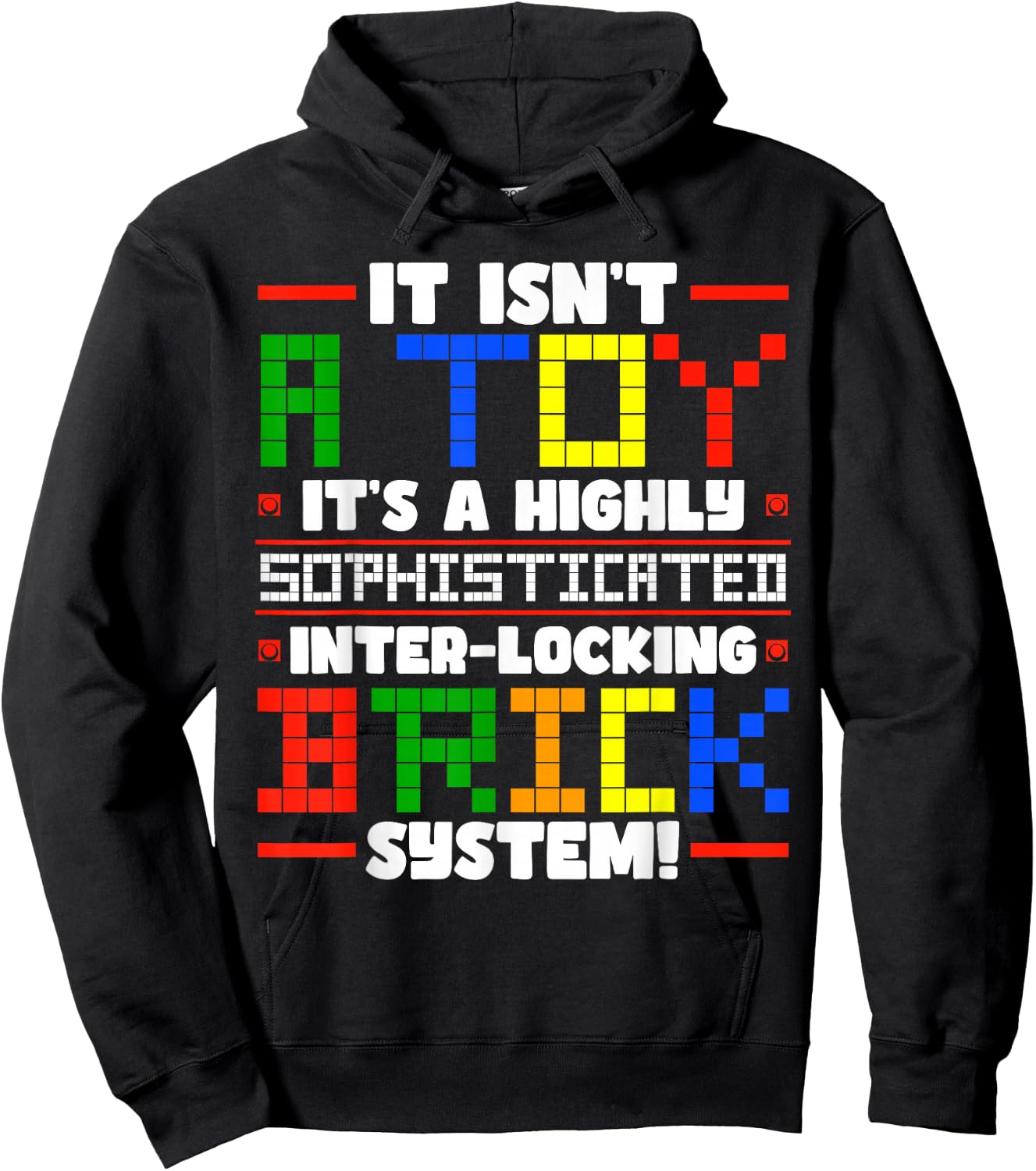 Master Builder Bricks Blocks Play Toys Hoodie - Hoodie | Black