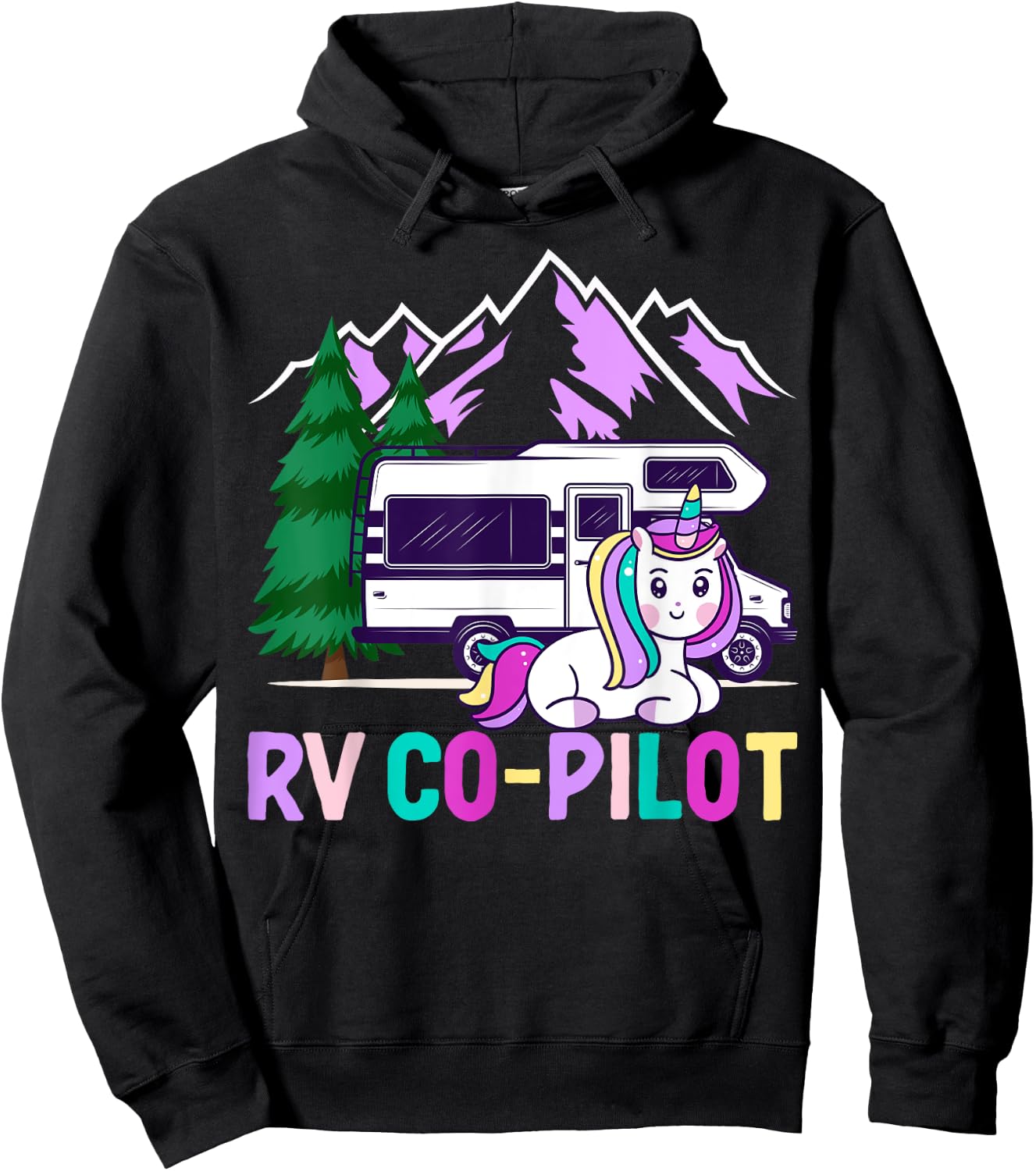 Rv Co-Pilot Rv Driver Rv Camper Rv Camping Girl Hoodie - Hoodie | Black