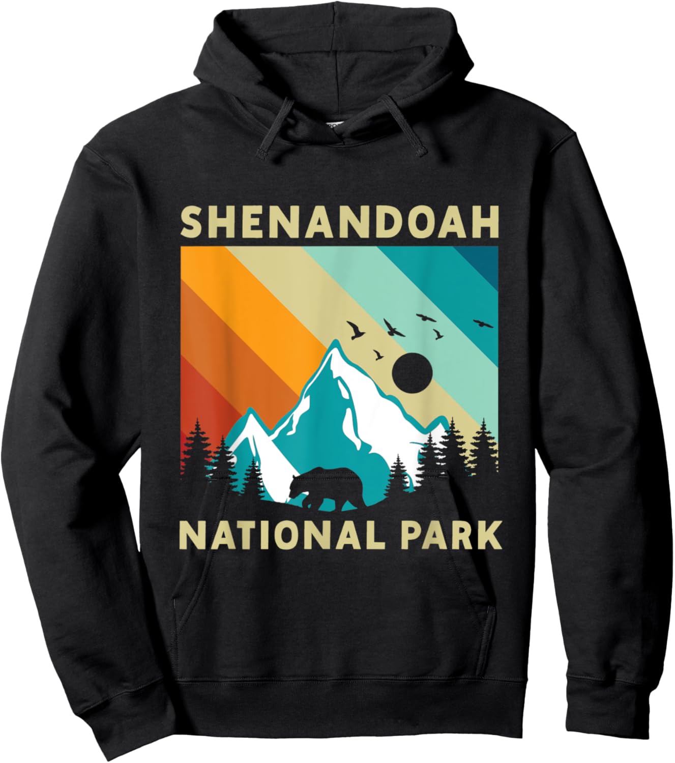 Shenandoah National Park Hiking Hoodie - Hoodie | Black