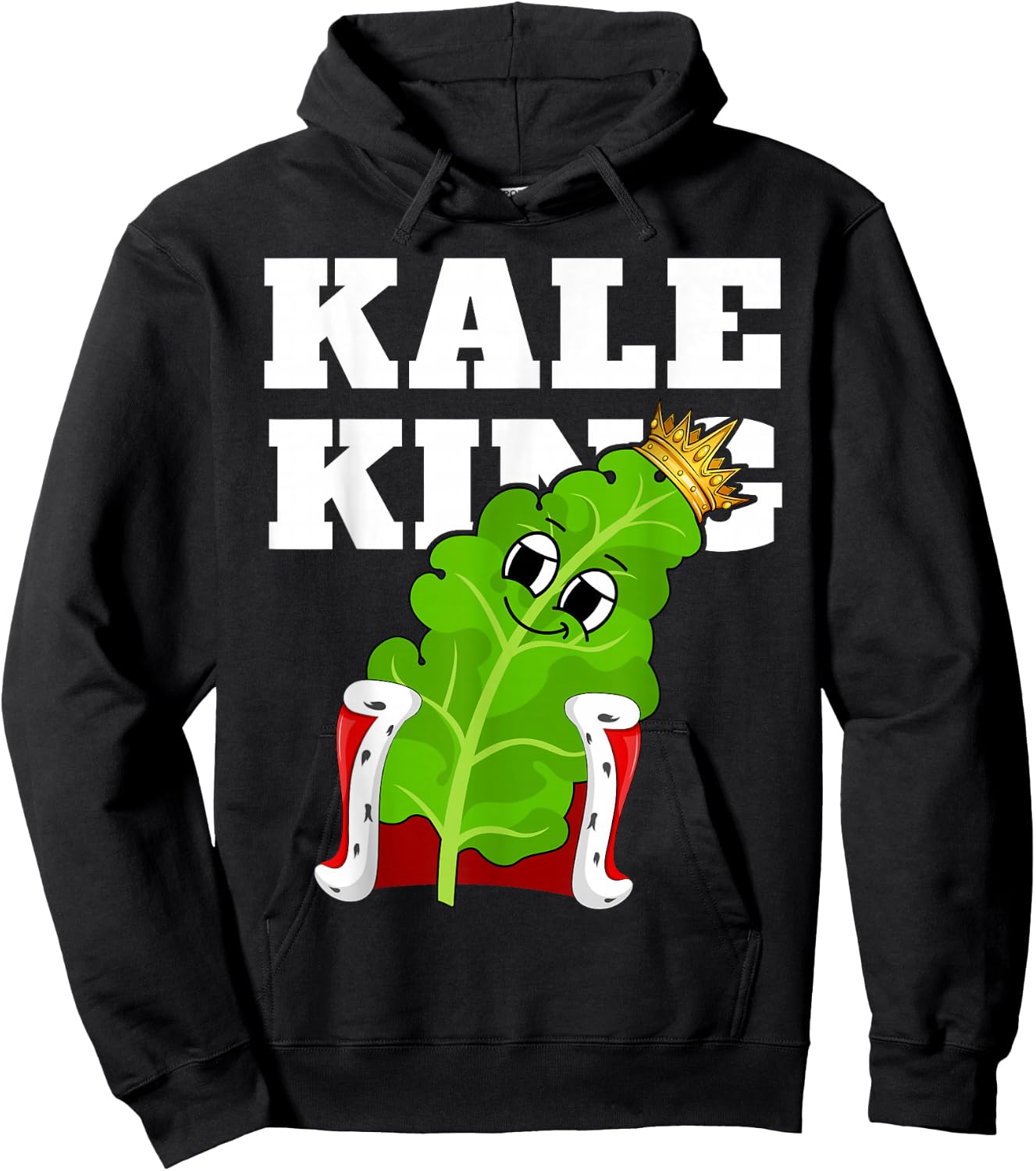 Kale King | Kale Design | Boys Kale Hoodie - Hoodie | Black