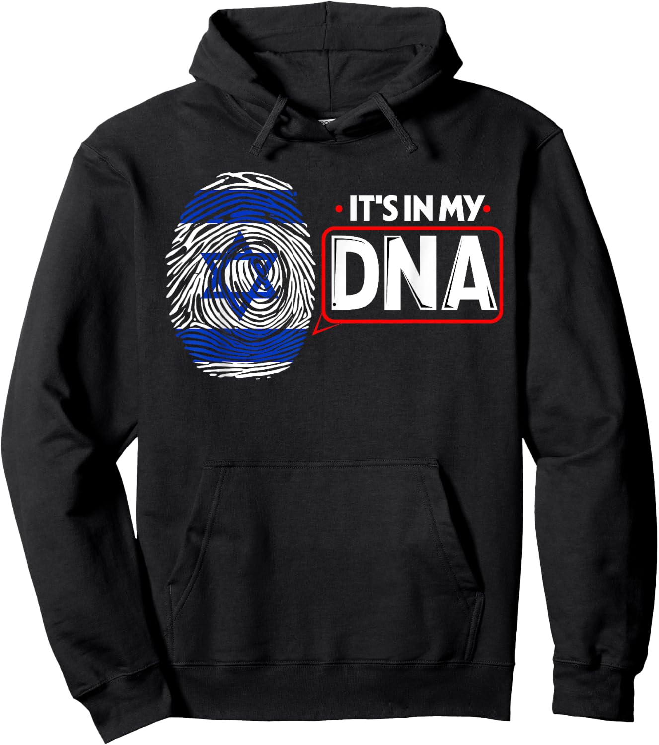 Its In My DNA National Flag Israeli Patriotic Israel Men Hoodie - Hoodie | Black