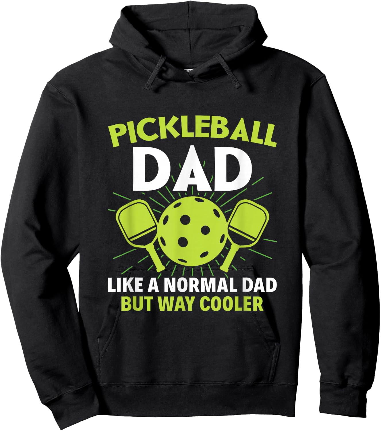 Pickleball Dad like a normal dad but cooler - Funny Dinking Hoodie - Hoodie | Black