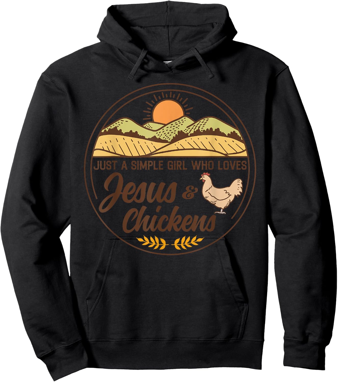 Just A Simple Girl Who Loved Jesus And Chickens Christian Hoodie - Hoodie | Black