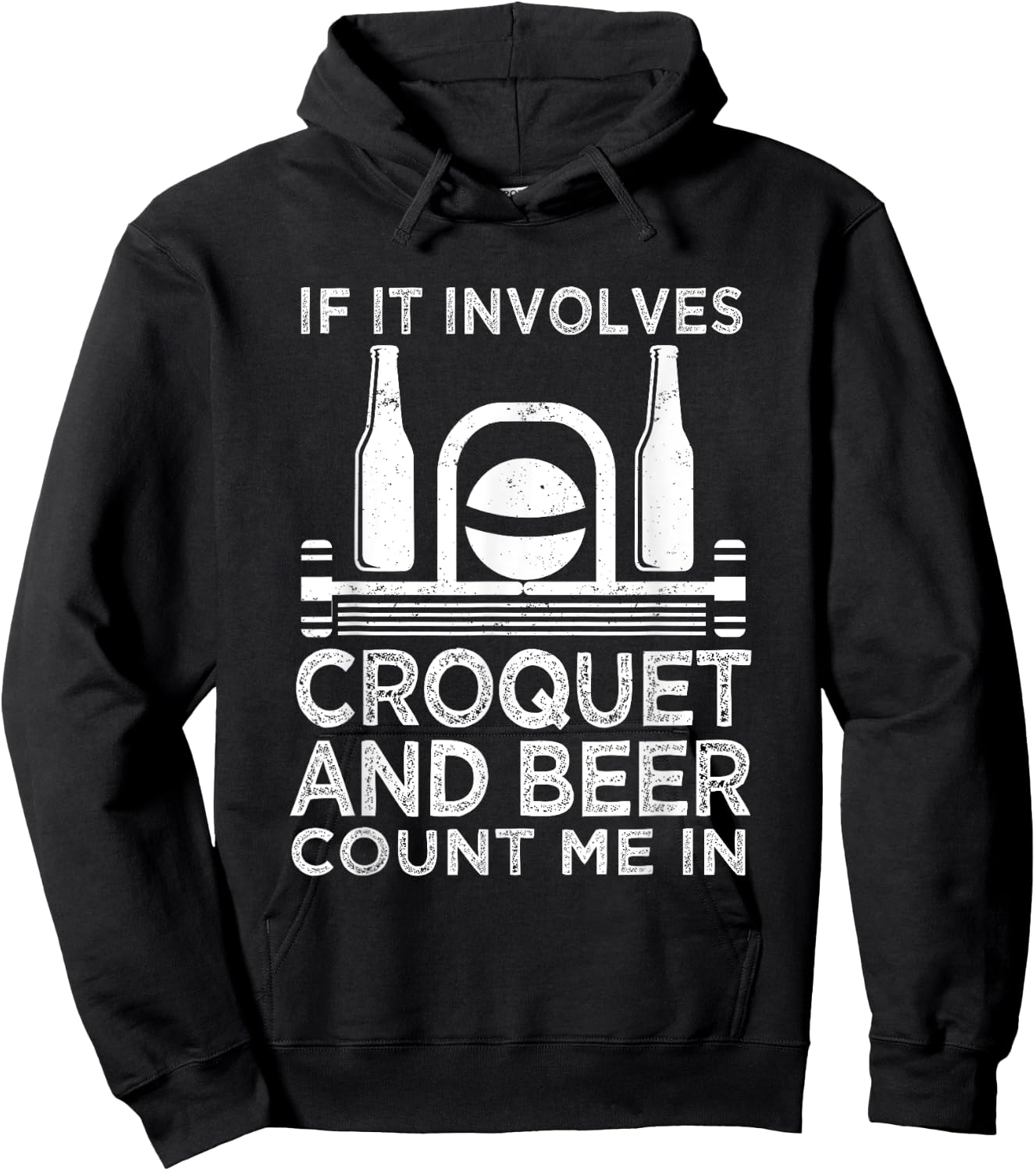 Funny Croquet Player Hoodie - Hoodie | Black