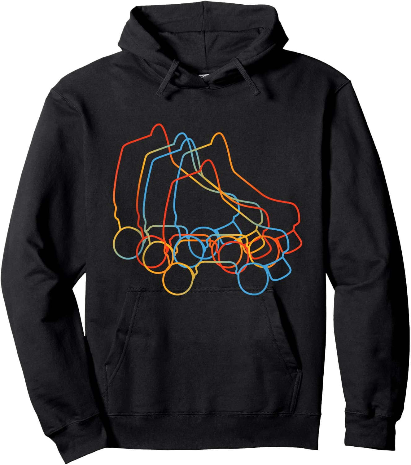 Retro Roller Skates Roller Skating Hoodie - Hoodie | Black