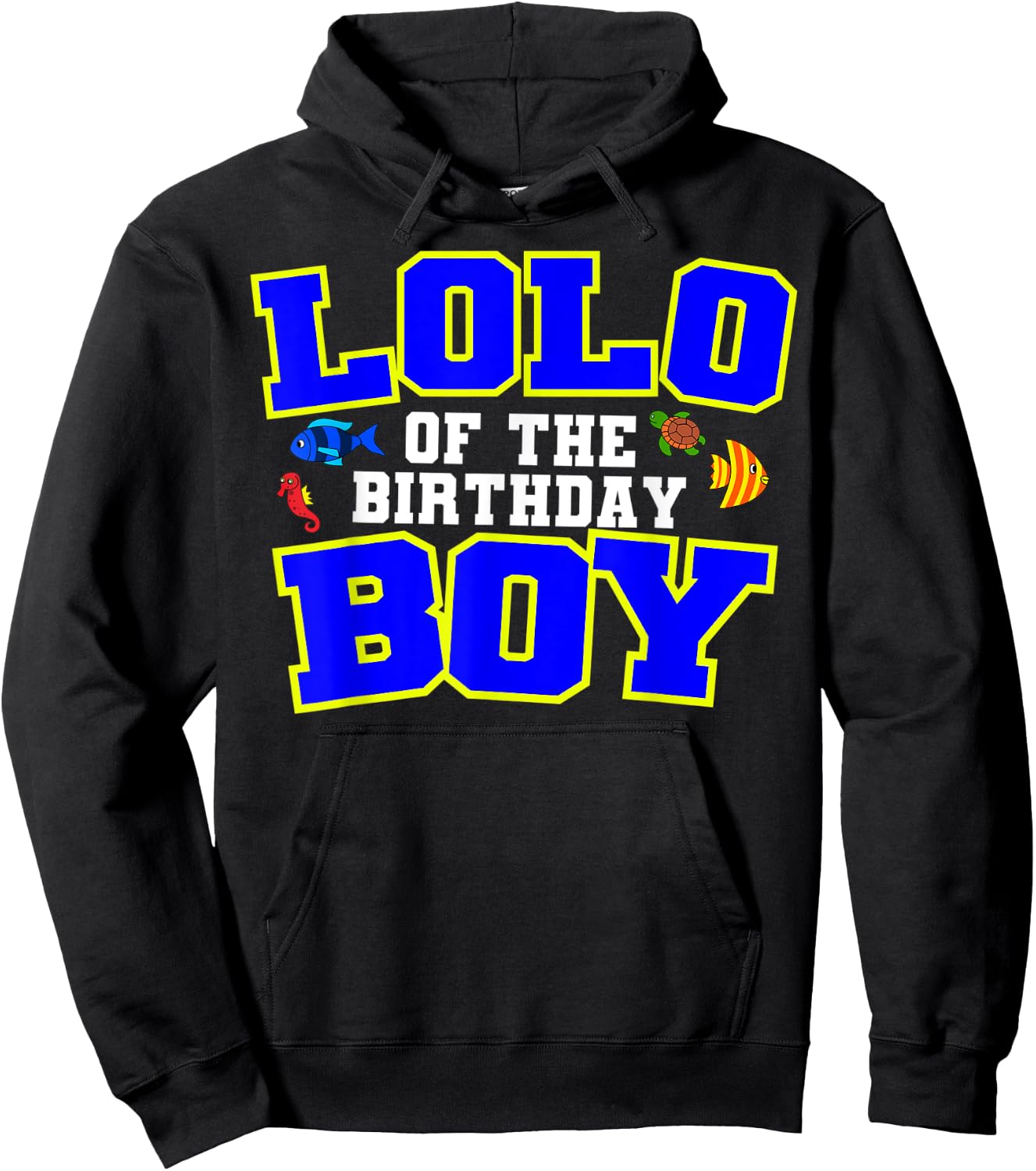 Lolo Of The Birthday Boy Fishing Theme Bday Celebration Hoodie - Hoodie | Black