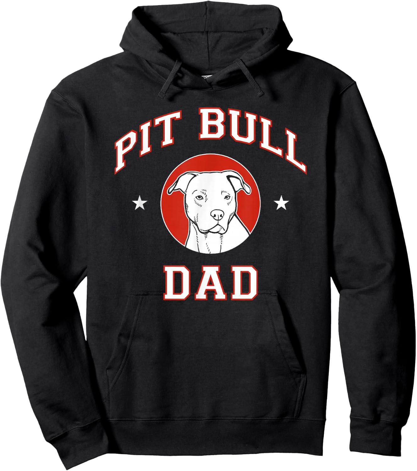 Pit Bull Dad Dog Father Hoodie - Hoodie | Black