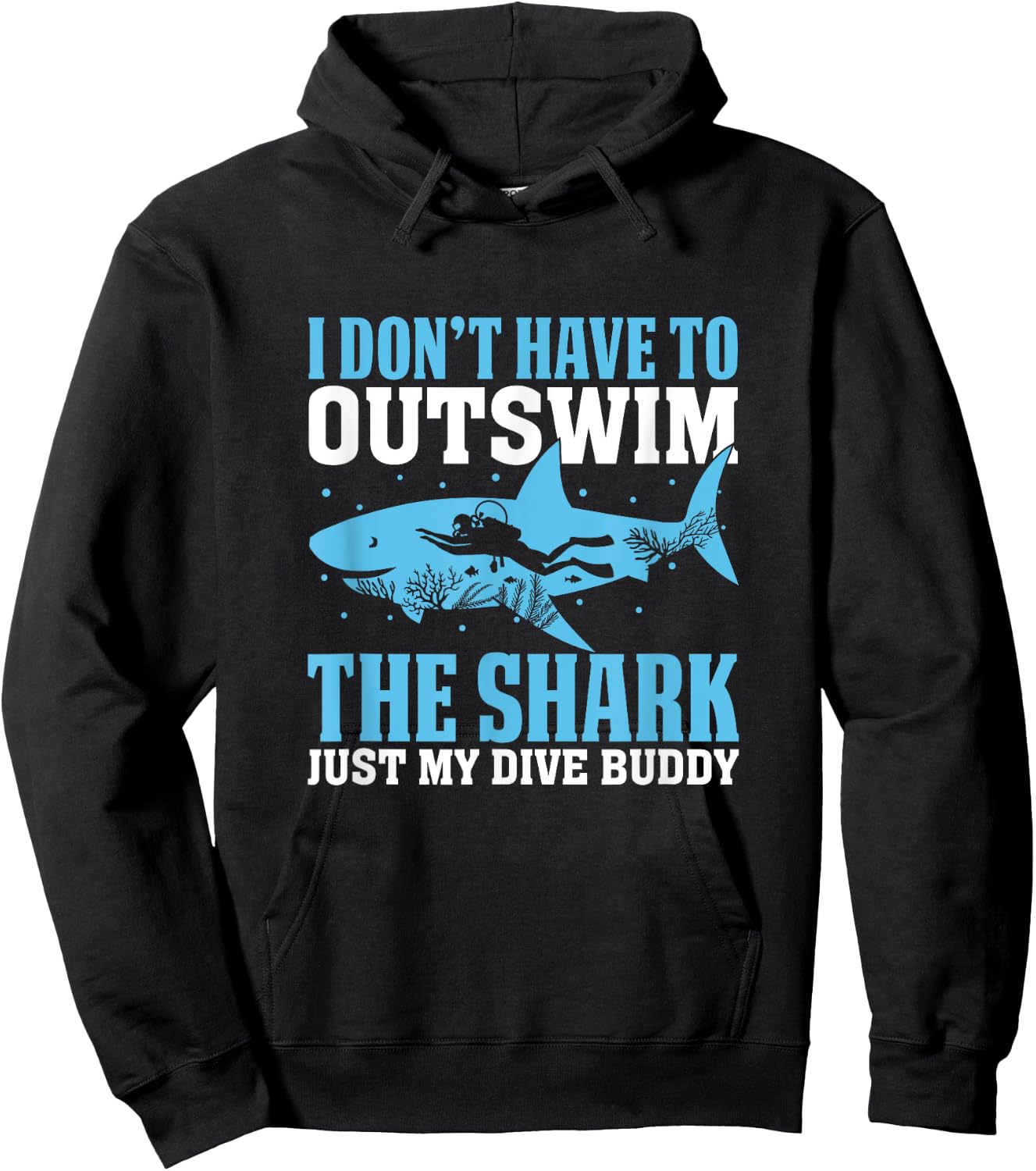Dive Buddy Shark Saying Shark Costume Funny Shark Lover Hoodie - Hoodie | Black