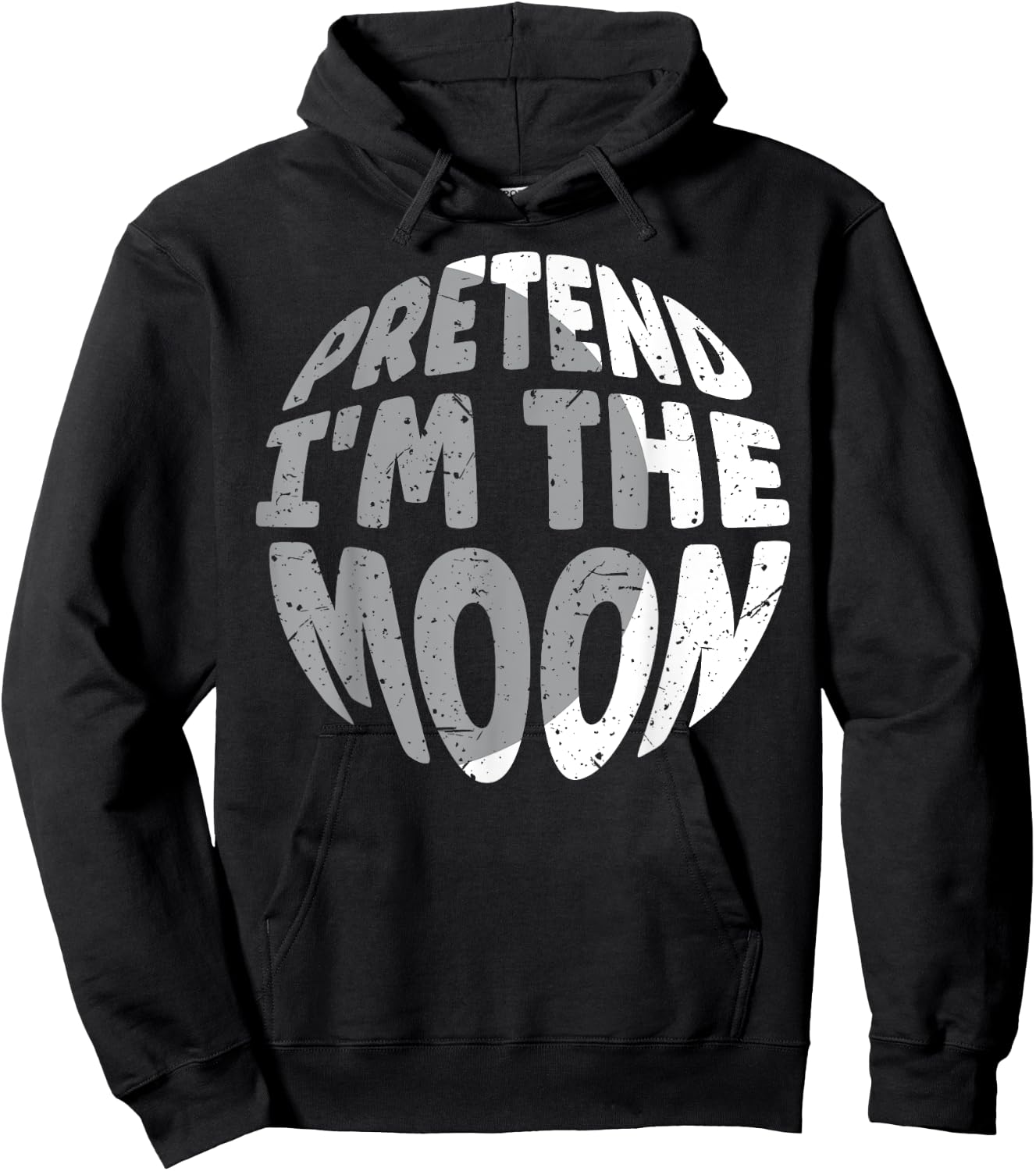 Pretend I'm The Moon Funny Lazy Matching Halloween Costume Hoodie - Hoodie | Black