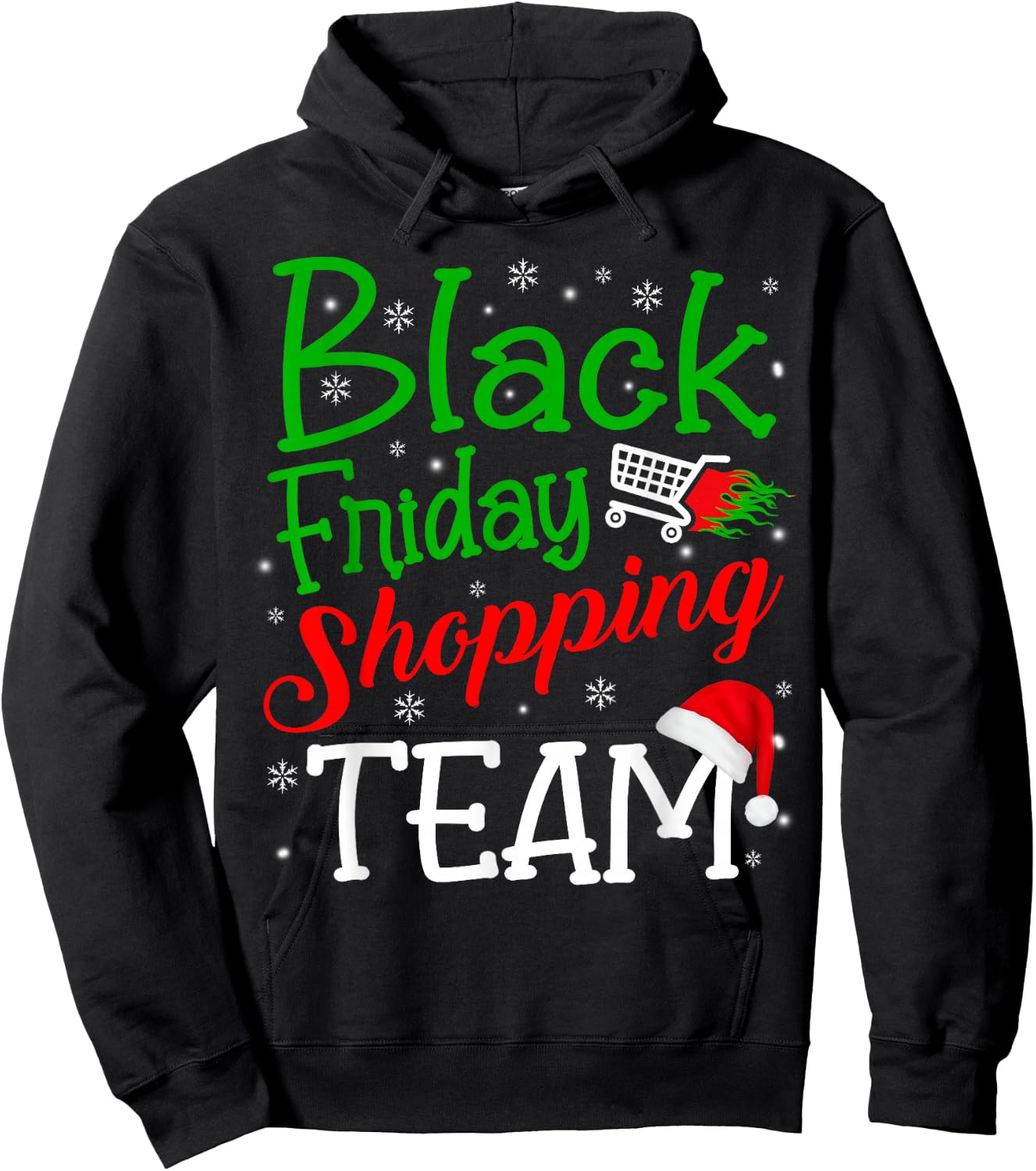 Friday Shopping Team Christmas Black Shopping Family Group Hoodie - Hoodie | Black
