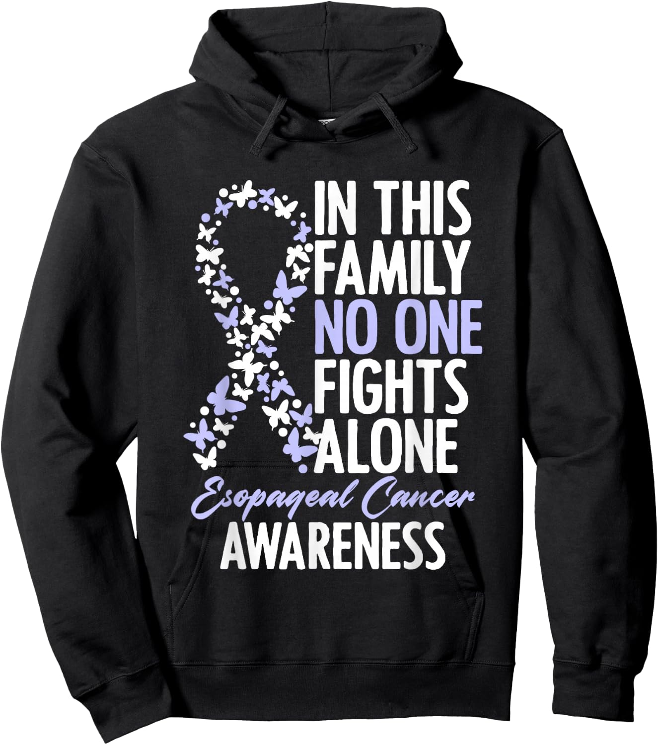 Esophageal Cancer Awareness Ribbon Family Matching Hoodie - Hoodie | Black